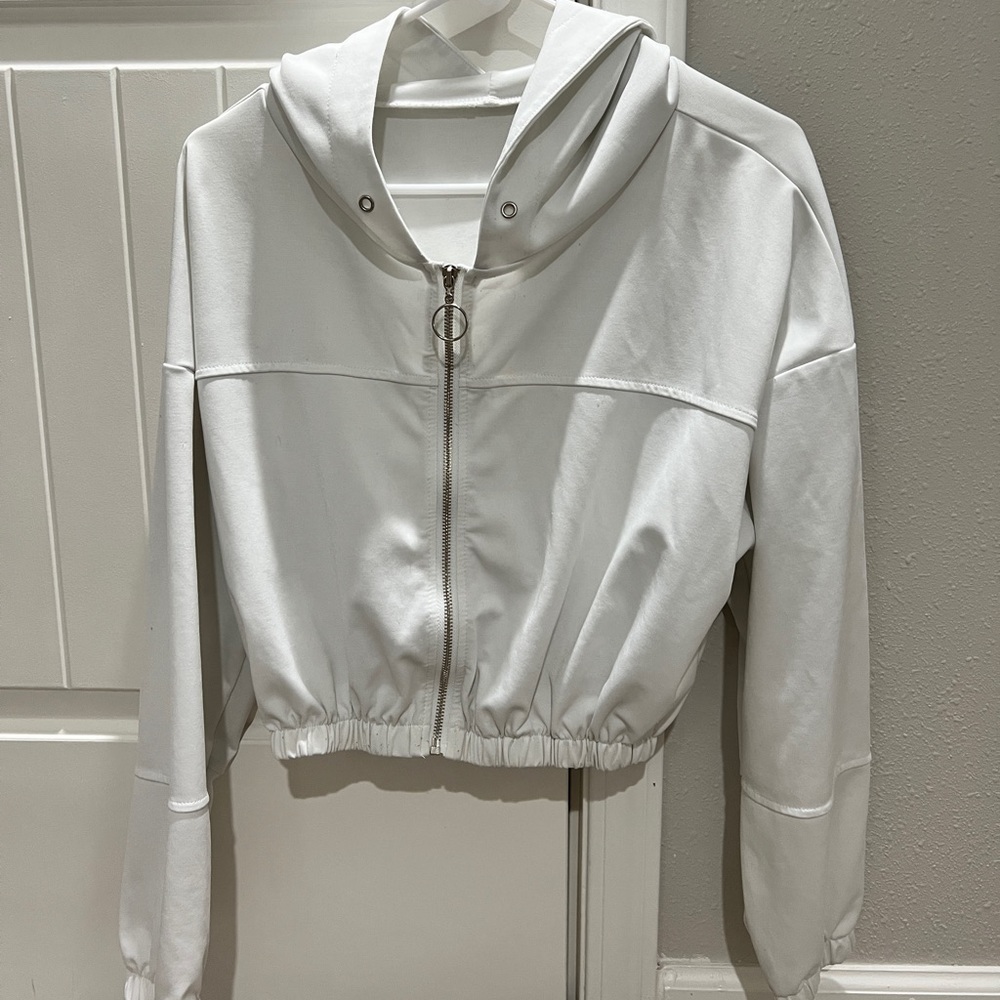 Crop zip hoodie
